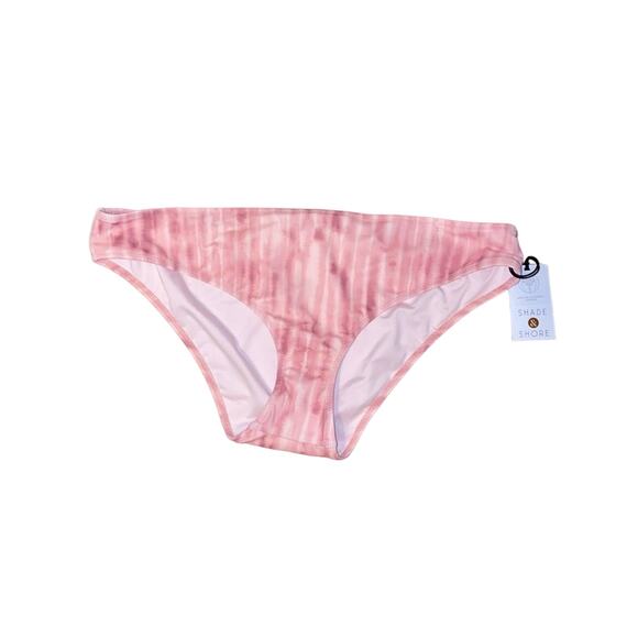 Shade & Shore Medium Coverage Hipster Bikini Pink Tie Dye Bottom size small NWTs - Picture 1 of 6